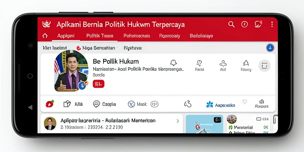 Tampilan antarmuka aplikasi 33L dengan berita politik hukum.