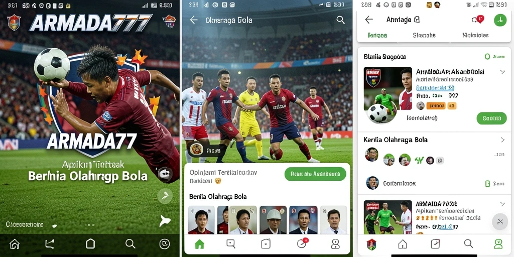 Antarmuka pengguna <strong>ARMADA777</strong> yang menarik dan informatif tentang olahraga bola.