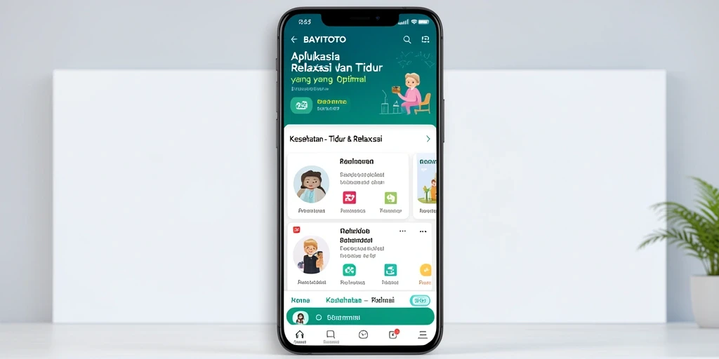 Tampilan antarmuka BAYITOTO yang menenangkan untuk Tidur & Relaksasi.