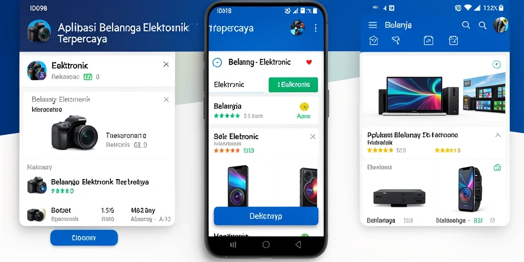Tampilan antarmuka ID098 yang sederhana dan fungsional untuk belanja elektronik.