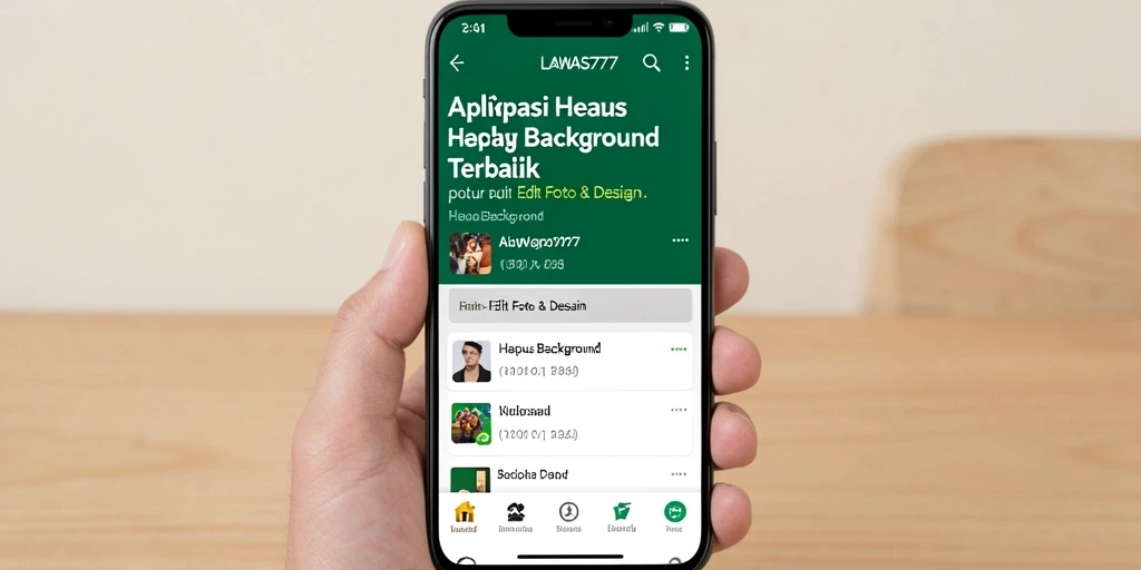 Tampilan antarmuka aplikasi LAWAS777 yang user-friendly untuk Hapus Background.