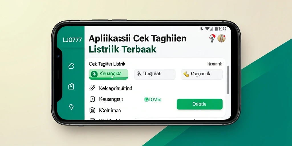 Antarmuka LJO777 menampilkan rincian cek tagihan listrik yang jelas.