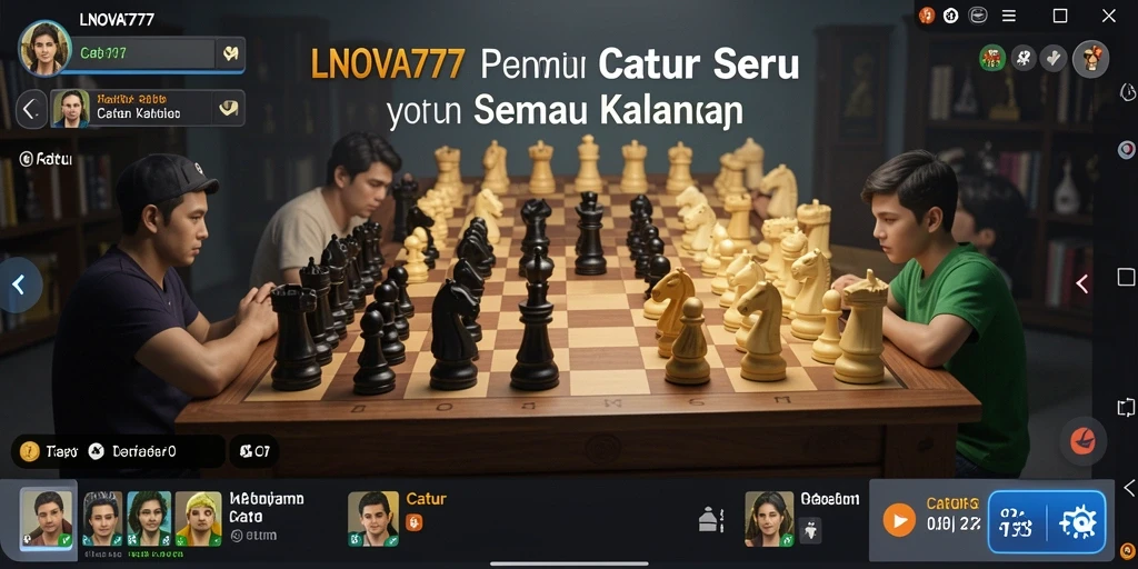 Antarmuka LNOVA777 dengan tampilan papan Catur yang menarik.