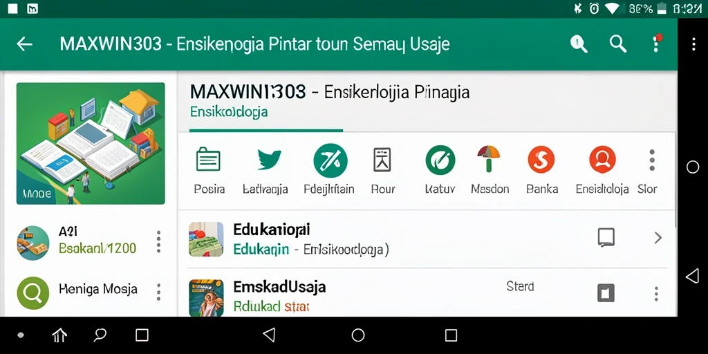 Antarmuka pengguna aplikasi Ensiklopedia MAXWIN303 yang informatif dan menarik.