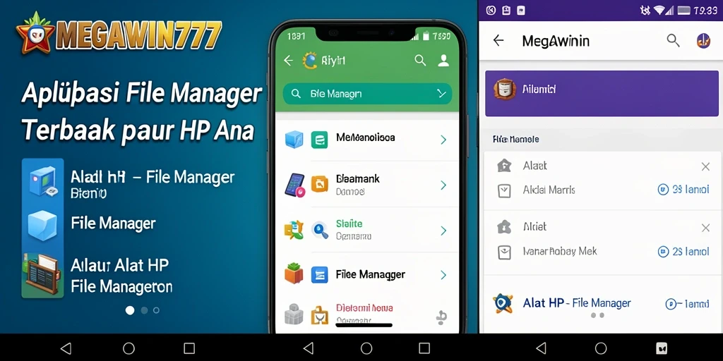 Tampilan antarmuka MEGAWIN777 yang memudahkan pengelolaan file dan folder.