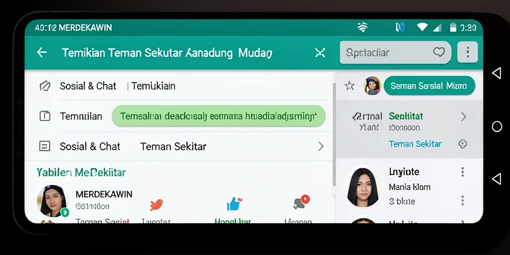 Tampilan antarmuka utama MERDEKAWIN yang mudah digunakan.