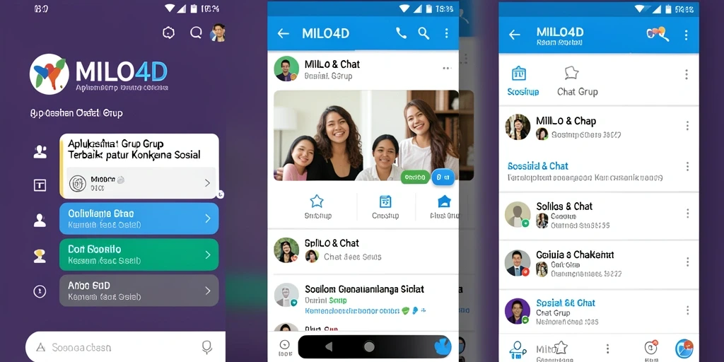 Tampilan antarmuka MILO4D dengan fitur Chat Grup yang menarik.