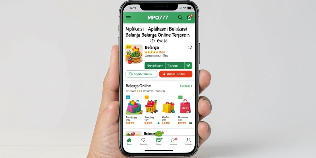 Antarmuka aplikasi MPO777 untuk Belanja Online yang mudah digunakan.