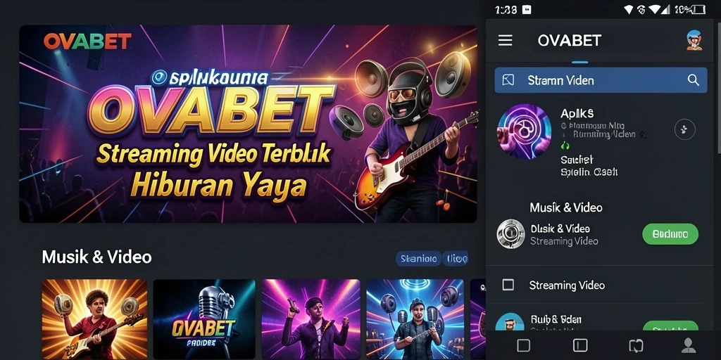 Antarmuka OVABET yang sederhana dan fungsional untuk streaming video.