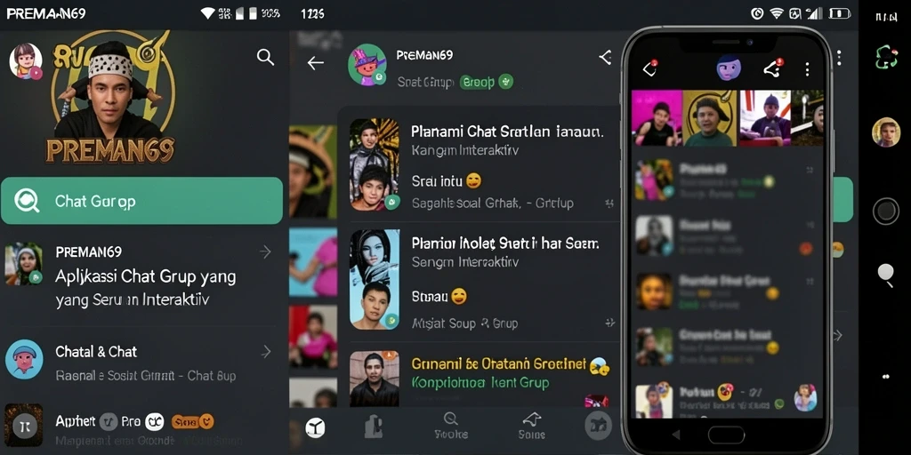Tampilan utama PREMAN69 dengan fitur Chat Grup yang interaktif.