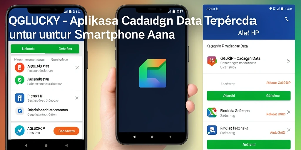 Tampilan antarmuka <strong>QGLUCKY</strong> yang mudah digunakan untuk pencadangan data.