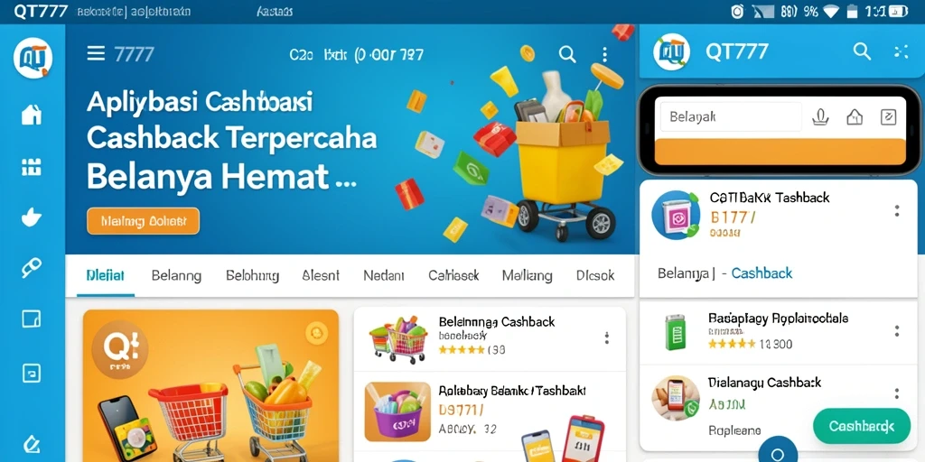 Antarmuka QT777 dengan fitur Cashback yang menarik dan mudah digunakan.
