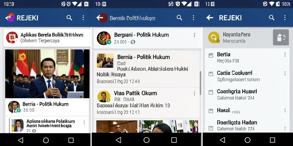 Tampilan antarmuka aplikasi REJEKI yang modern dan informatif.