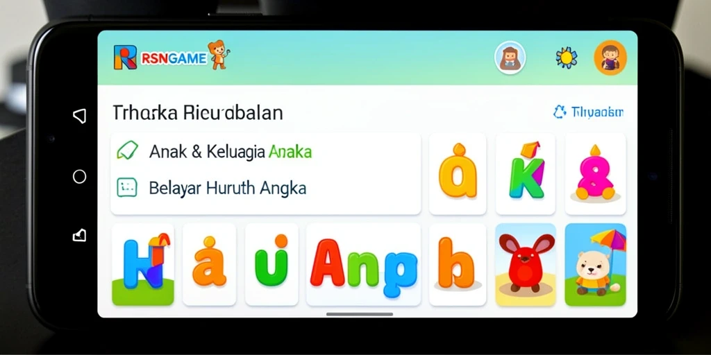Tampilan antarmuka RSNGAME yang interaktif dan edukatif.