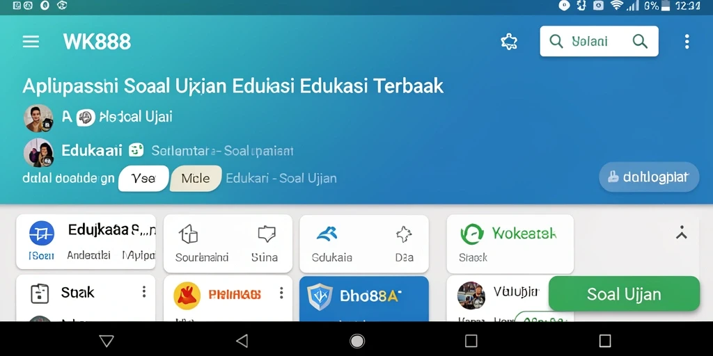 Antarmuka user-friendly aplikasi Soal Ujian WK888.